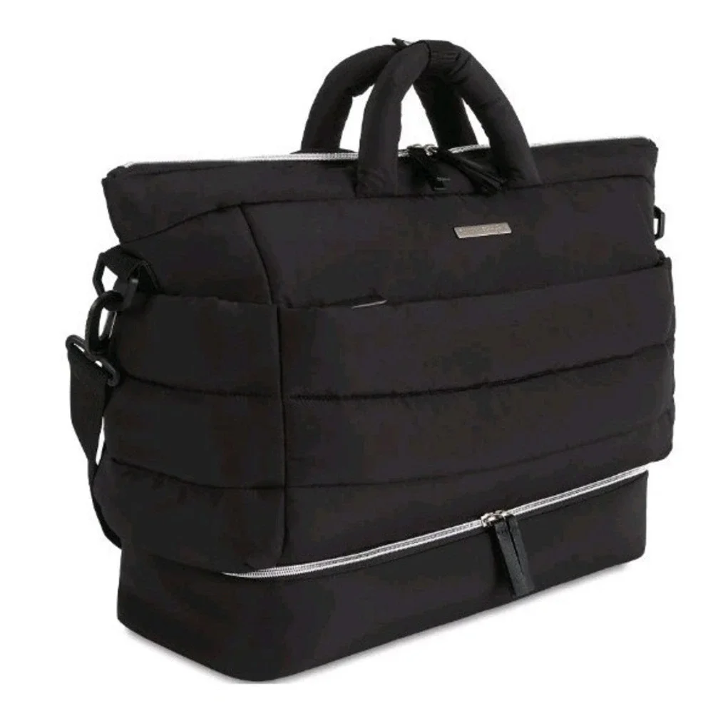 Bananafish Studio 11 Pockets Weekender Tote Diaper Bag Black New No Tags Travel